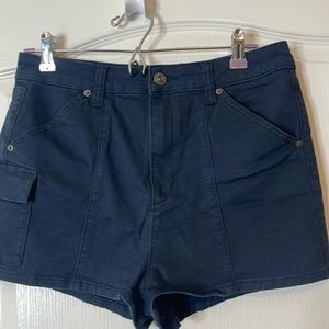 BDG Urban Outfitters High Waisted Shorts Navy Blue Large